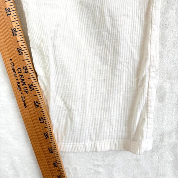 James Perse Cotton Linen Corduroy Pull On Relaxed Pants Womens 4 US XL Cream - Picture 6 of 8